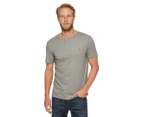 Polo Ralph Lauren Men's Short Sleeve Custom Slim Fit Tee / T-Shirt / Tshirt - Metallic Grey