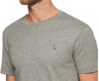 Polo Ralph Lauren Men's Short Sleeve Custom Slim Fit Tee / T-Shirt / Tshirt - Metallic Grey