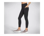 Skechers Womens Go Walk High Waisted 7/8 Leggings Activewear Training Sports - Black