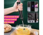 USB Rechargeable Automatic Milk Frother and Egg Beater - White