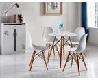 6x Replica Retro Dining Chairs Cafe Kitchen Beech (white Colour)