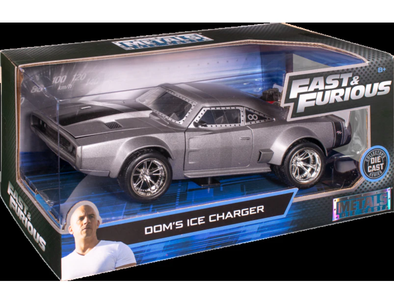 The Fate of the Furious - Dom's “Ice Charger” 1968 Dodge Charger R/T 1/24th Scale Metals Die-Cast Vehicle Replica