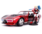 Harley Quinn 1:24 Harley Quinn 1969 Chevrolet Corvette Stingray Diecast Replica w/ Figure