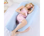Maternity Pillow Pregnancy Breastfeeding Nursing Body Support Sleeping Blue