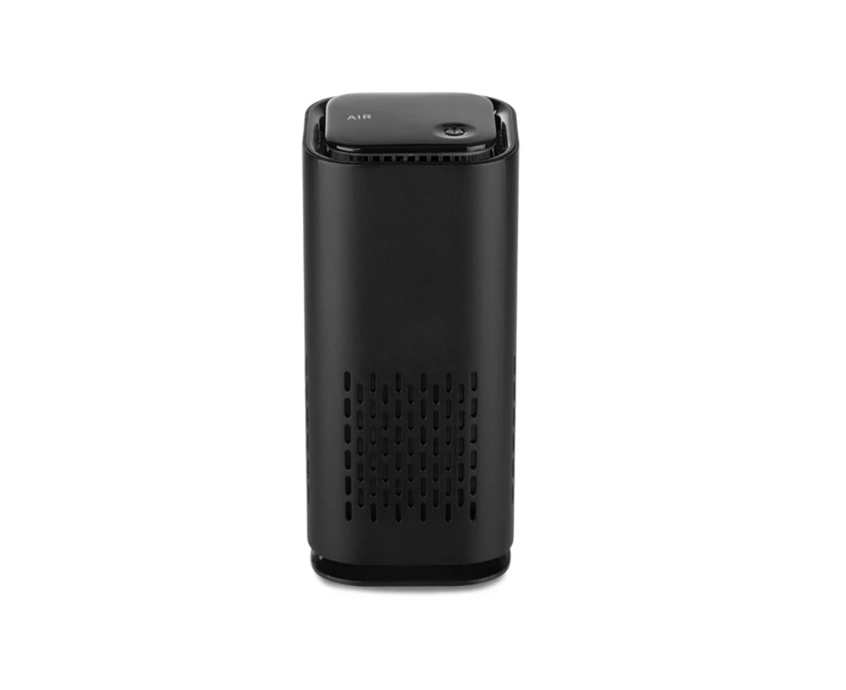 Mini Car Home Air Purifier With Soothing Light - Black