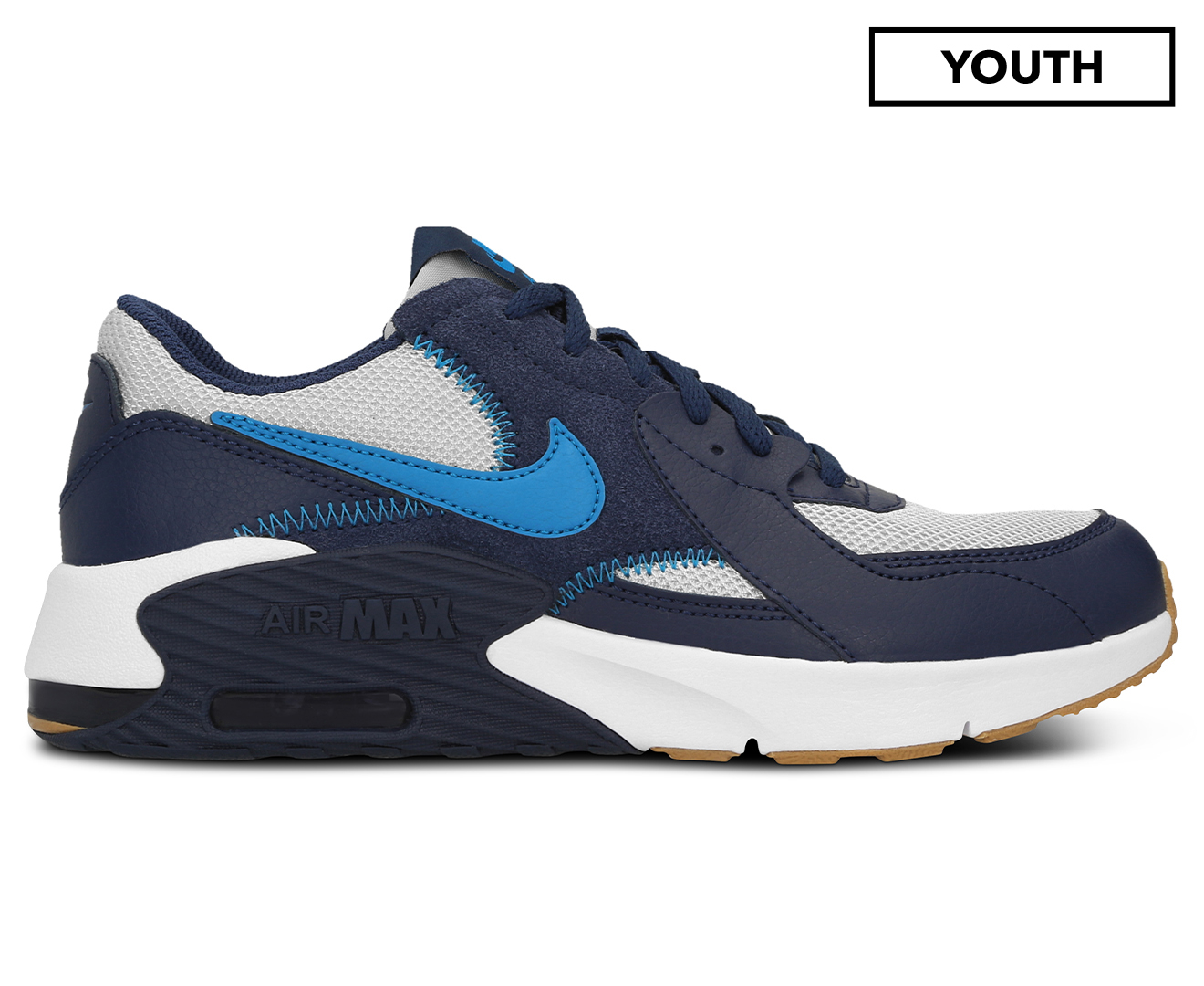Nike Youth Boys' Air Max Excee Sneakers - Grey/Blue/Navy/Brown/White ...