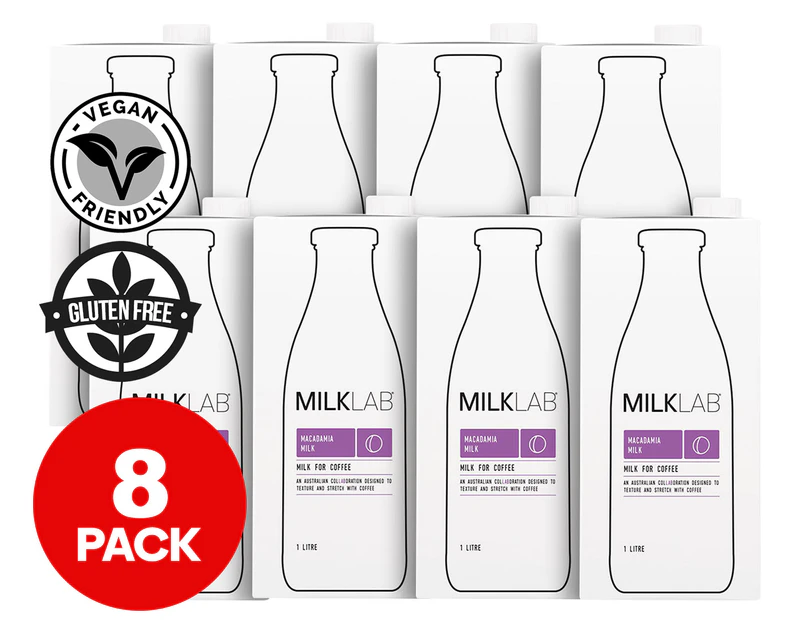 8 x MILKLAB Macadamia Milk 1L