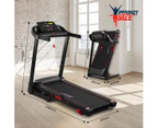 Genki 2.5HP Treadmill Foldable Running Walking Machine 3 Incline Shock Absorption Home Gym Equipment