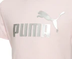 Puma Youth Girls' Essential Logo Tee / T-Shirt / Tshirt - Chalk Pink
