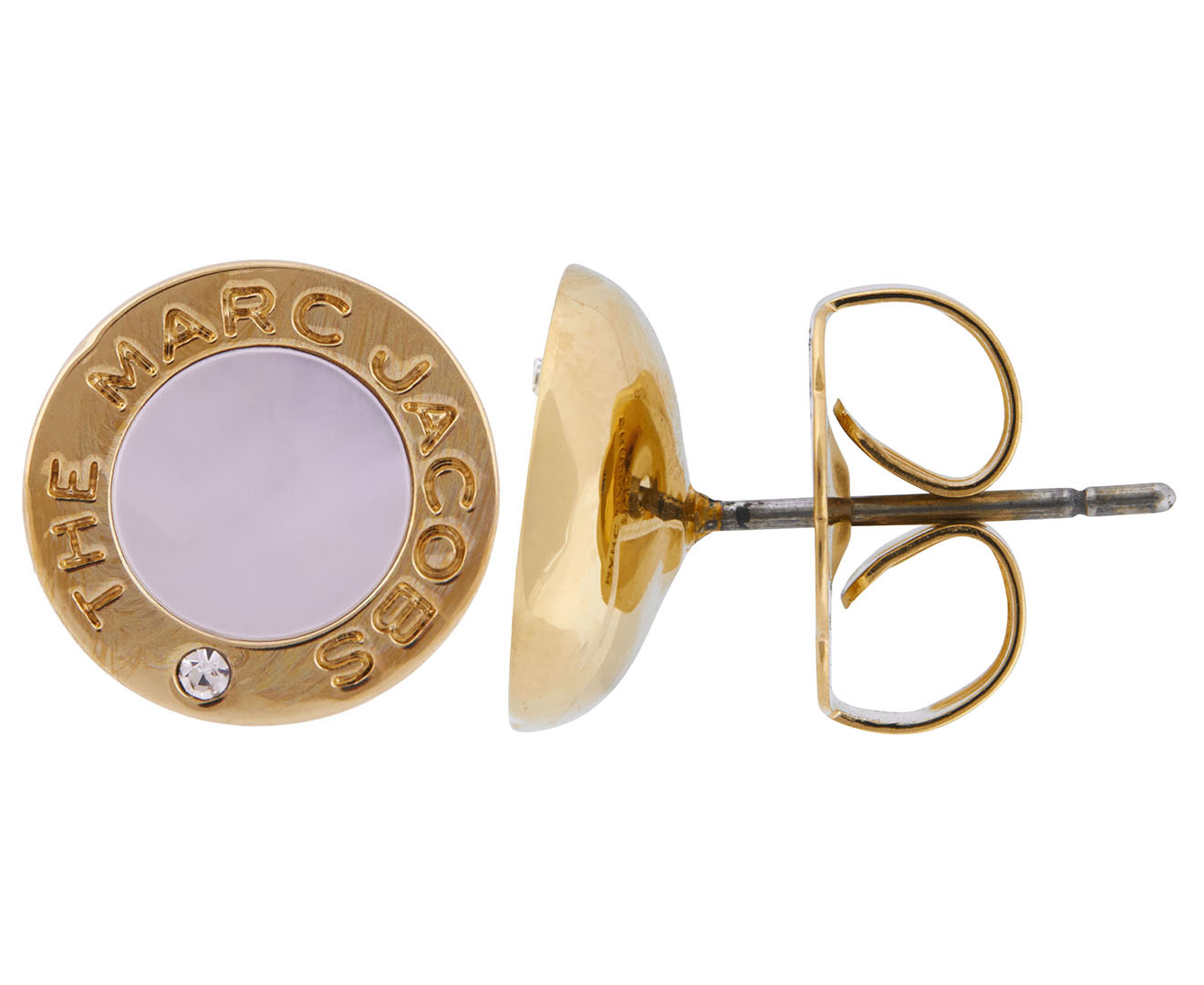 Marc Jacobs The Medallion Mother Of Pearl Earrings - Mother Of