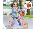 Kids Balance Bike Ride On Toy Push Bicycle Wheels Toddler Childrens Baby - Pink