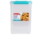 Décor 3L Fresh Seal Clips Square Tall Storage Container - Clear/Blue 2