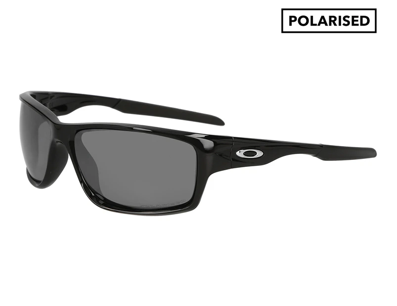 Oakley Men's Canteen Polarised Sunglasses - Polished Black/Black Iridium |  