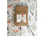 Melicopper Camp Muslin Swaddle Blankets-Soft Bamboo Cotton Baby Swaddle Blanket - Animals-Leaves