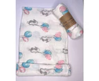 Melicopper Camp Muslin Swaddle Blankets-Soft Bamboo Cotton Baby Swaddle Blanket - Rabbit & Balloon