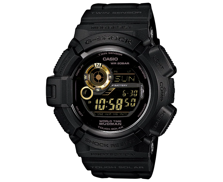 Casio G-SHOCK Tough Solar MUDMAN Black Resin Men's Watch - G9300GB-1