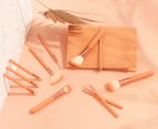 Nude by Nature Natural Beauty Luxe 10-Piece Brush Set - Orange