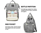 Maternity Large Capacity Travel Backpack with USB Charging Port - Dark Grey