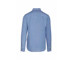 Aeronautica Militare Light Blue Cotton Denim Long Sleeve Shirt Men Clothing Shirts