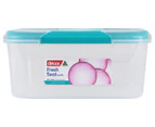 Décor 7L Fresh Seal Clips Oblong Storage Container - Clear/Blue
