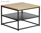 Cooper & Co. 55cm Gila Square Coffee Table - Oak/Black