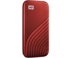 WD My Passport 2TB USB-C Portable SSD - Red