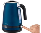 TODO 1.7L Stainless Steel Cordless Kettle Keep Warm Electric Led Water Jug - Blue