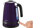 TODO 1.7L Stainless Steel Cordless Kettle Keep Warm Electric Led Water Jug - Purple