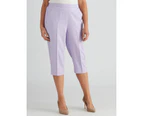 Millers Cerruti Crop Pants - Womens - Lilac