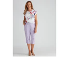 Millers Cerruti Crop Pants - Womens - Lilac