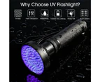 100 LED UV Torch Light Flashlight Lamp Ultraviolet Blacklight Aluminum