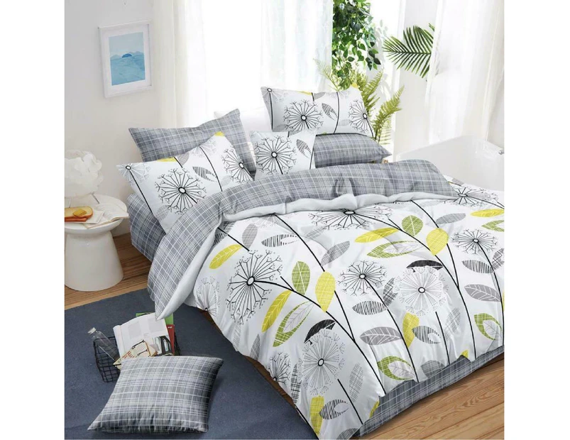 Floral palm 100% cotton Single/King single/Double/Queen/King/Super king - Quilt Cover Set