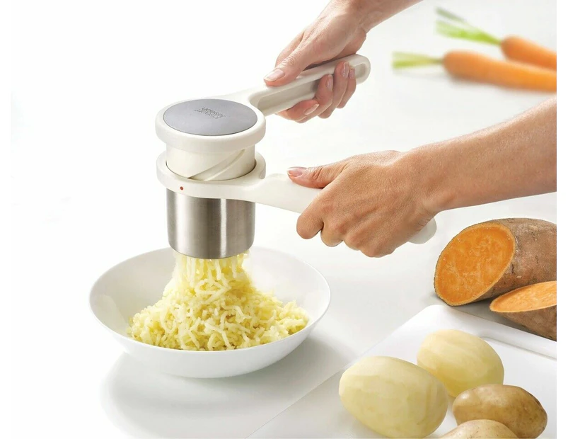 JOSEPH JOSEPH 20100 HELIX HAND HELD POTATO RICER WHITE