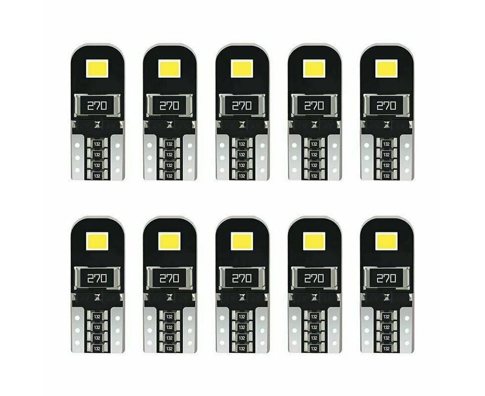 10 Pieces Error Free T10 W5W LED Light Bulbs