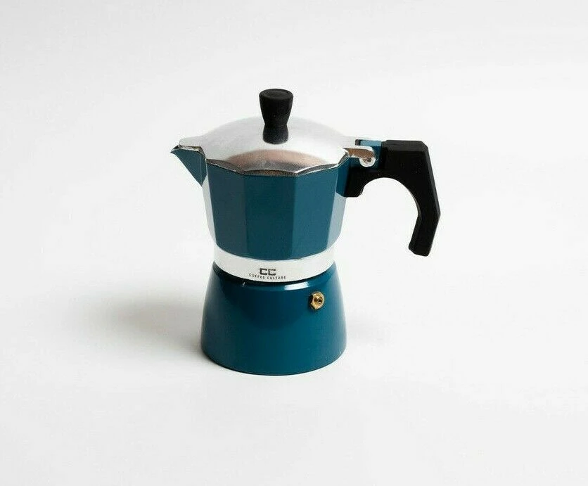 Coffee Culture Italian Stove Top Coffee Espresso Maker Percolator 6 Cup Blue