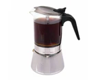 Espresso Maker Capri 6 Cup Glass Top Brewer Coffee Stainless Steel Percolator