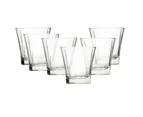 Set of 6 Clear Short Glass Blaze Tumblers Water Drinking Glasses Drink 280ml