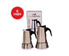 6/10 CUP Espresso Coffee Maker Percolator Perculator Stovetop CasaBarista - 6 cups
