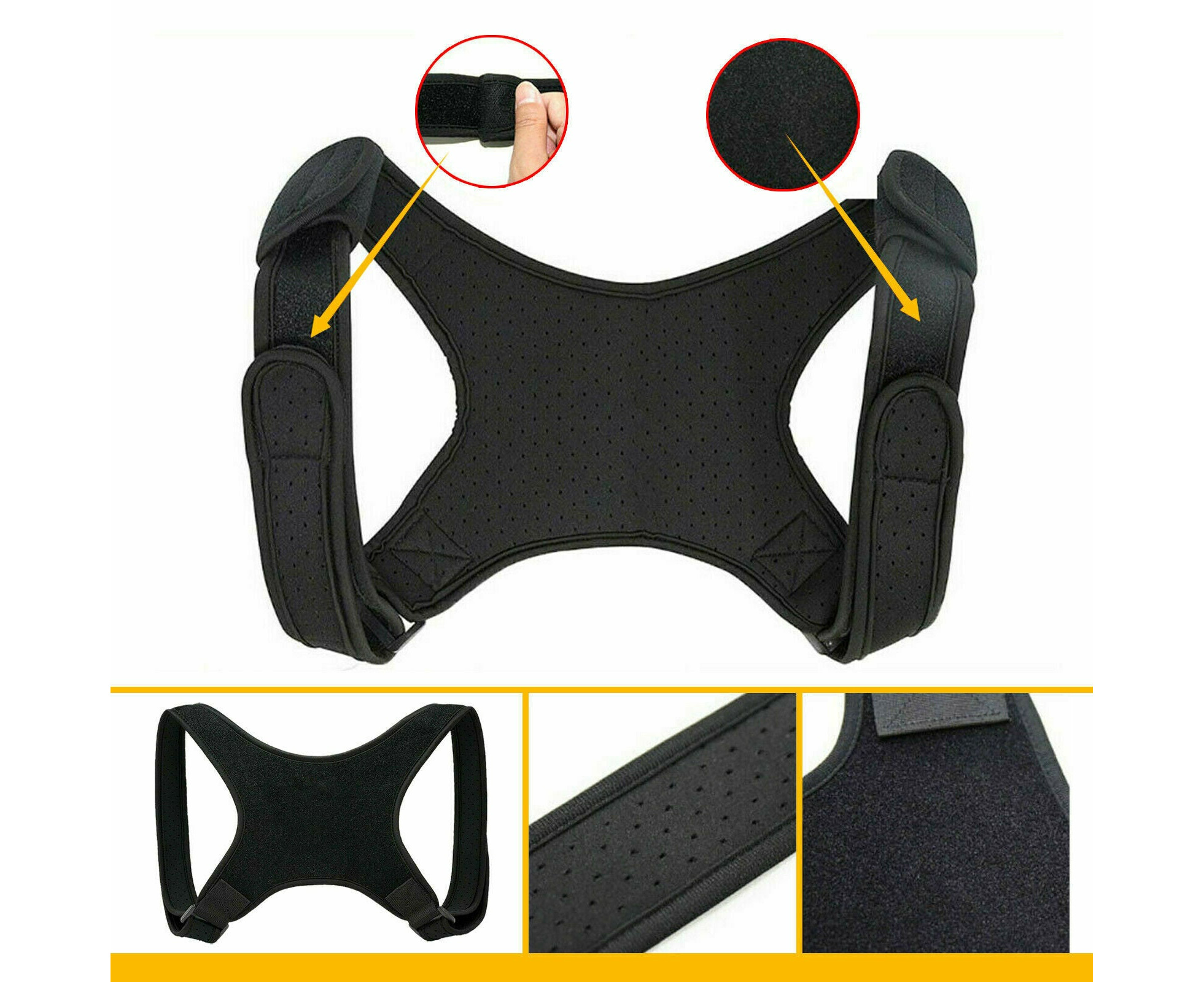 Adjustable Back Shoulder Belt Support Body Brace Back