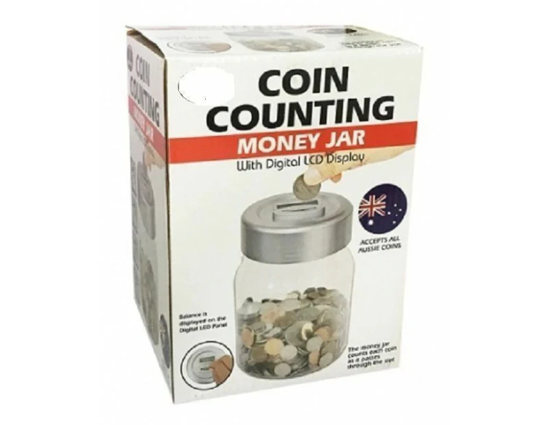 2 x Money Jar Coin Counting with LCD Display