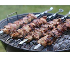 Barbecue Skewer Kebab Stick Flat Pointed BBQ Stainless Steel 60cm 6 pack Set