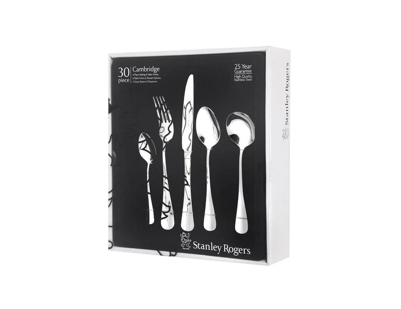 Stanley Rogers 30 Piece Cambridge Cutlery Gift Boxed Set Fork Knife Spoon