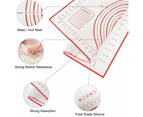 Non Stick Food Grade Silicone Pastry Baking Mat Dough Cake Heat Resistant 60x40 - Red