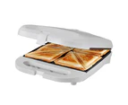 Toaster 1500W 4 Slices Bread Non Stick Electric Sandwich Press Maker WHT
