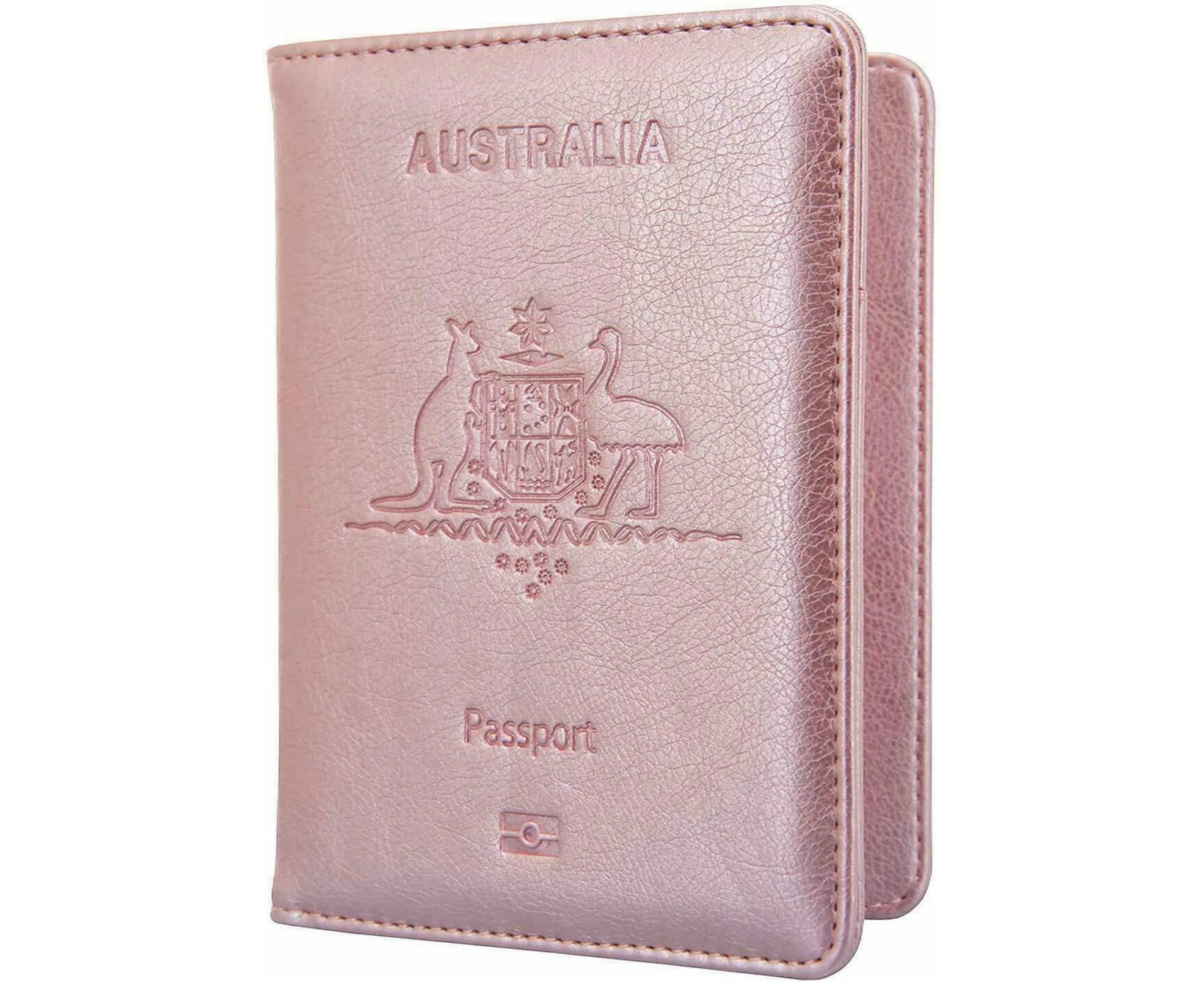 Rfid Blocking Passport Holder for Travel Accessories Passport Purse Card Wallet - Light Pink