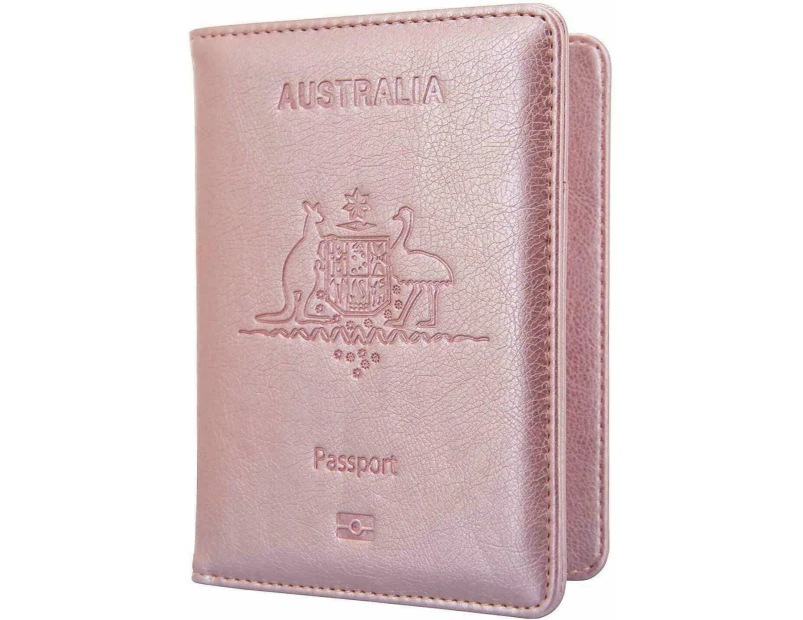 Rfid Blocking Passport Holder for Travel Accessories Passport Purse Card Wallet - Light Pink