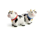 Cow MOO-re Flavour Cute Animal Ceramic Salt & Pepper Shakers Set 2 Pieces