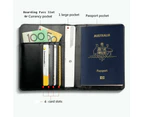 Rfid Blocking Passport Holder for Travel Accessories Passport Purse Card Wallet - Purple