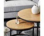 Cooper & Co. 2-Piece Nesting Sonoma Coffee Table Set - Natural/Black