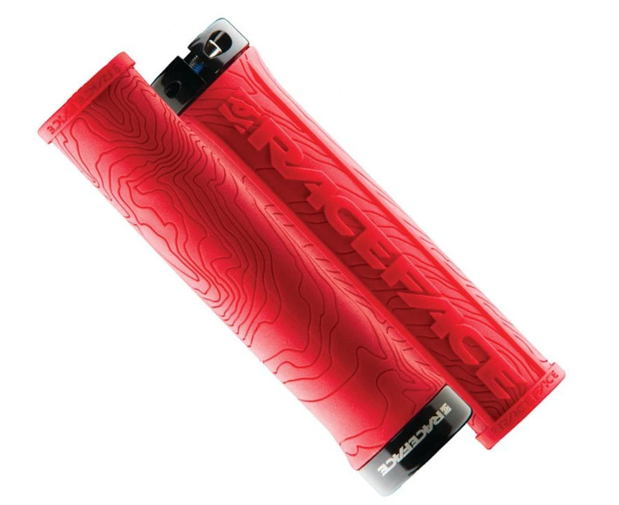 Race Face Half Nelson Single Lock On Grips - Red